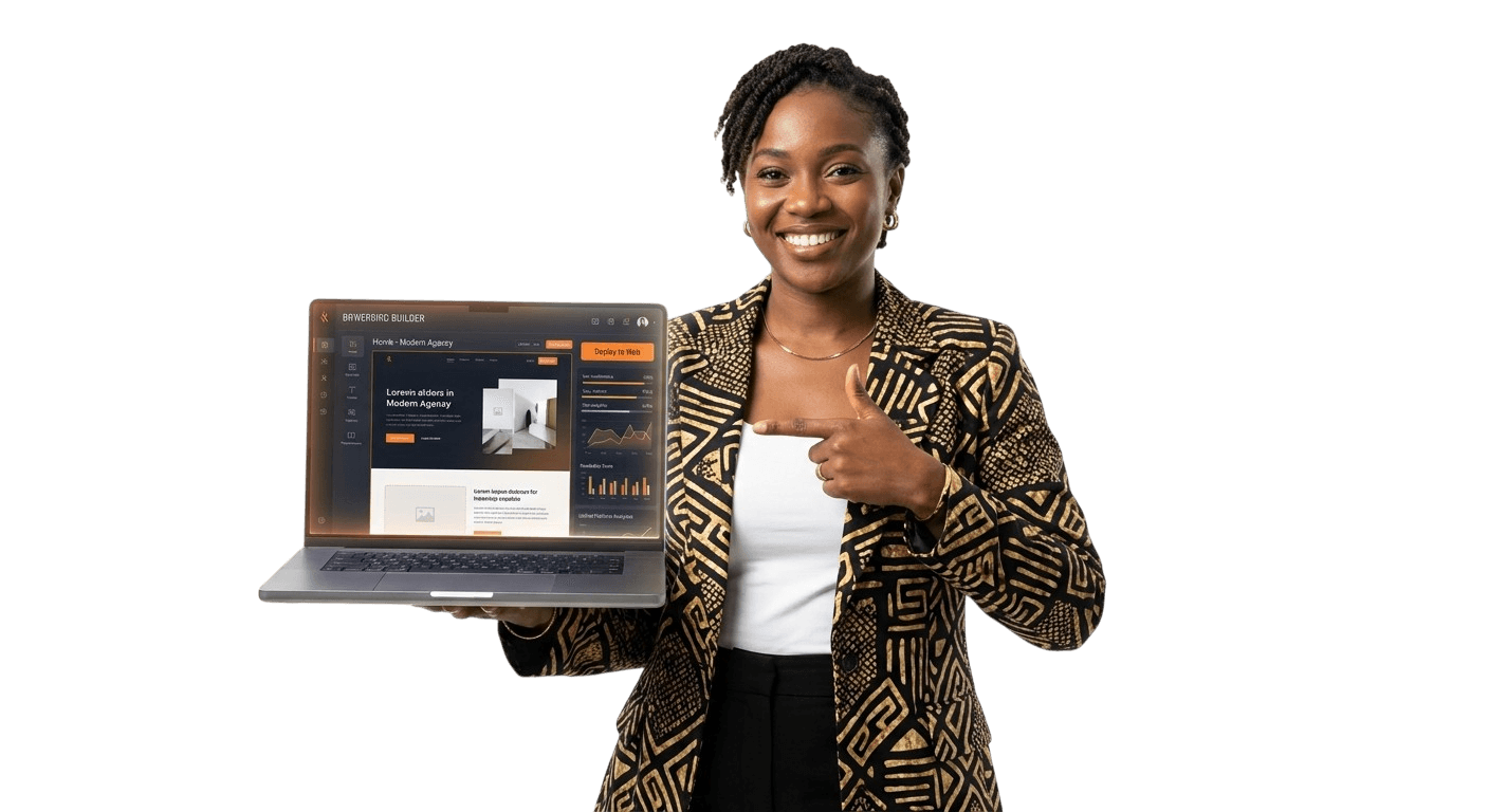 KingPin Tech — Web Builder product demo on laptop