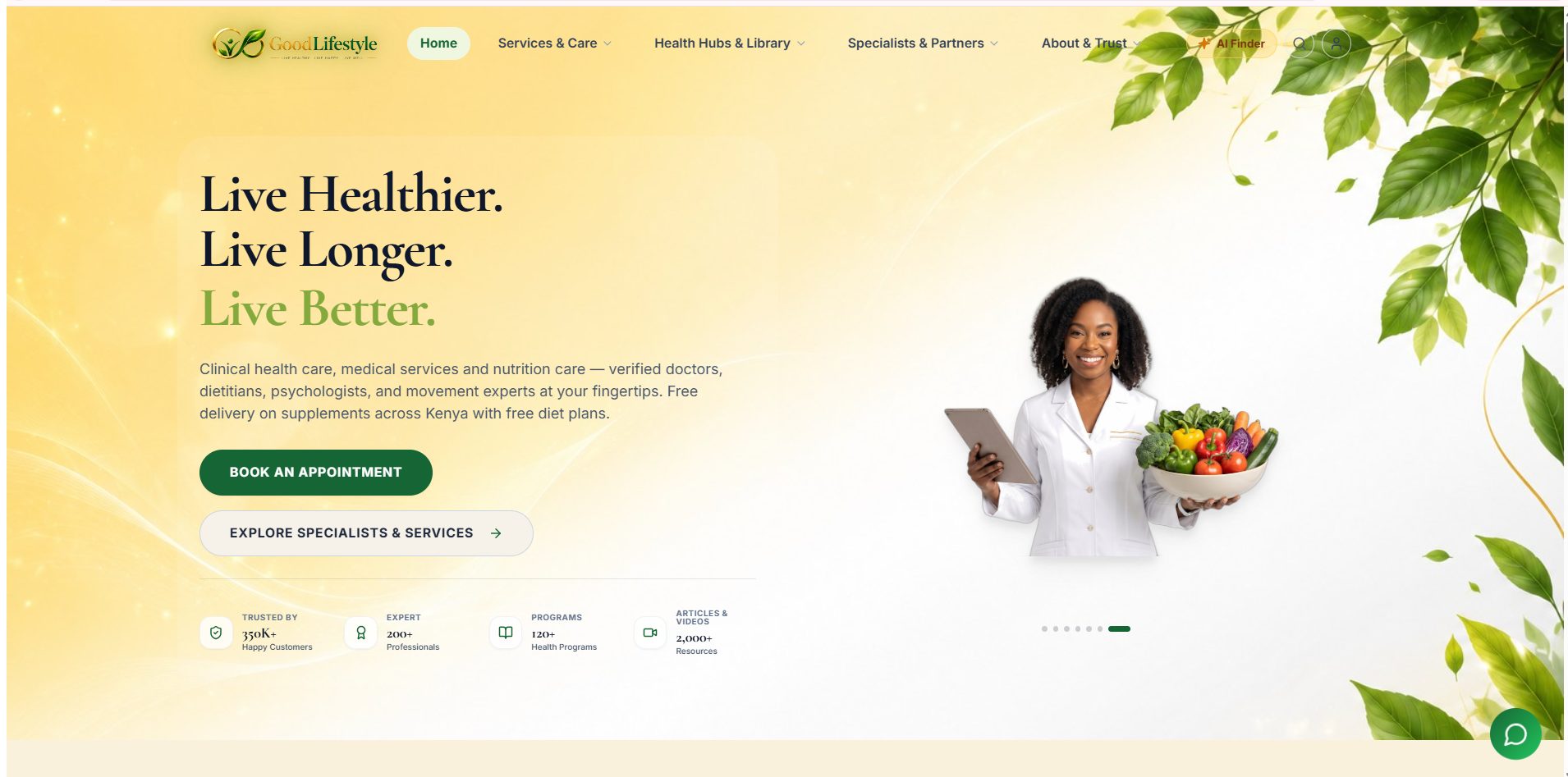 GoodLifestyle website on a desktop